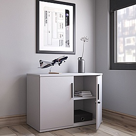 Combined 2 Door Credenza Office Storage Unit