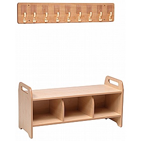 Little Hangers Nursery Wall Mounted Coat Hook and Bench