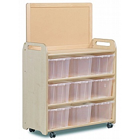 Tidy Tots Nursery Mobile High Level Storage Unit with Noticeboard - Education