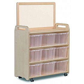 Tidy Tots Nursery Mobile High Level Storage Unit with Whiteboard - Education