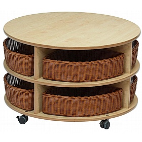 Tidy Tots Nursery Double Tier Mobile Circular Storage Unit - Education
