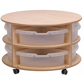 Tidy Tots Nursery Double Tier Mobile Circular Storage Unit - Education
