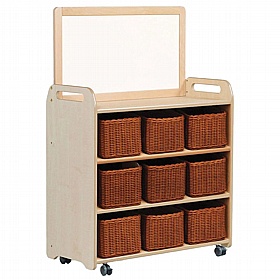 Tidy Tots Nursery Mobile High Level Storage Unit with Whiteboard