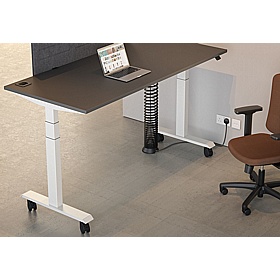 Progress Plus Electric Height Adjustable Mobile Rectangular Office Desks - Office Furniture