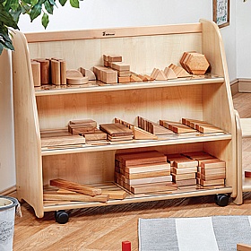 Baby Zone Mobile Tiered Shelf Unit with Mirror Back