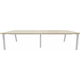 Linnea 4 Person A-Frame Rectangular Back to Back Sliding Top Bench Desks - Office Furniture