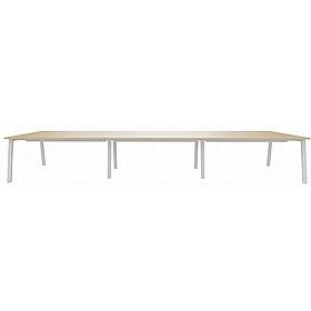 Linnea 6 Person A-Frame Rectangular Back to Back Sliding Top Bench Desks - Office Furniture