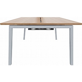Linnea 2 Person Shallow A-Frame Rectangular Back to Back Sliding Top Bench Desks - Office Furniture