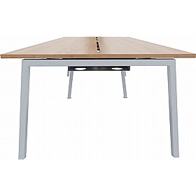 Linnea 4 Person Shallow A-Frame Rectangular Back to Back Sliding Top Bench Desks - Office Furniture