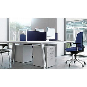 Linnea 2 Person Shallow A-Frame Rectangular Back to Back Sliding Top Bench Desks - Office Furniture