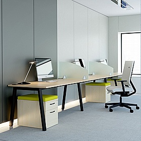 Linnea Shallow A-Frame Rectangular Bench Extension Desks - Office Furniture