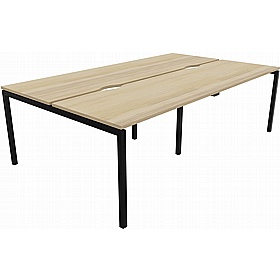Linux II 4 Person Rectangular Back to Back Bench Desks