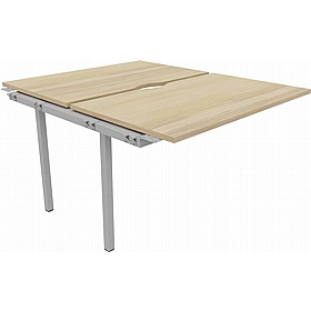 Linux II Rectangular Back to Back Bench Extension Desks - Office Furniture