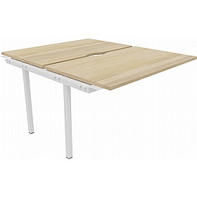 Linux II Rectangular Back to Back Bench Extension Desks - Office Furniture