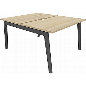 Linux II Scandi 2 Person A-Frame Rectangular Back to Back Bench Desks - Office Furniture