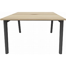 Linux II Scandi 2 Person A-Frame Rectangular Back to Back Bench Desks - Office Furniture