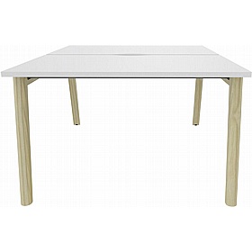 Linux II Scandi 2 Person A-Frame Rectangular Back to Back Bench Desks - Office Furniture