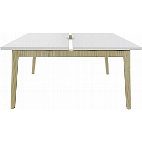 Linux II Scandi 2 Person A-Frame Rectangular Back to Back Bench Desks - Office Furniture