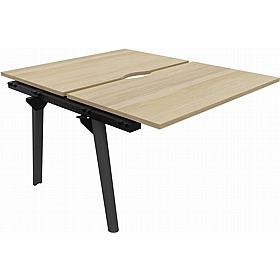 Linux II Scandi A-Frame Rectangular Back to Back Bench Extension Desks - Office Furniture