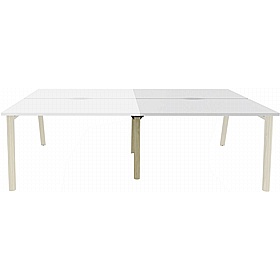 Linux II Scandi A-Frame Rectangular Back to Back Bench Extension Desks - Office Furniture