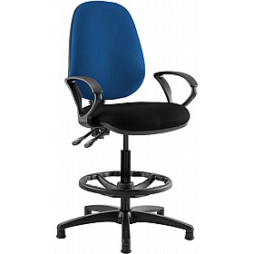 Kirby Duo High Back Draughtsman Chairs - Office Furniture