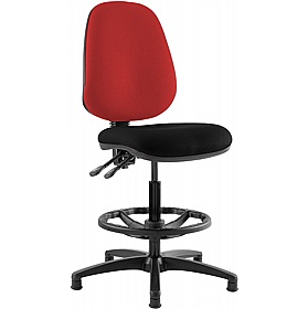Kirby Duo High Back Draughtsman Chairs - Office Furniture
