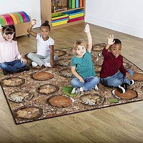 Natural World Woodland Double Sided Carpet - Education