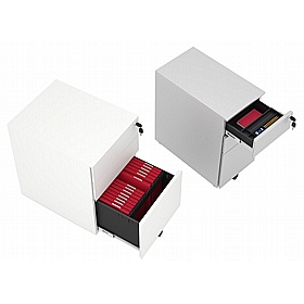 Elite Tall Narrow Under Desk Steel Mobile Pedestals - Office Furniture