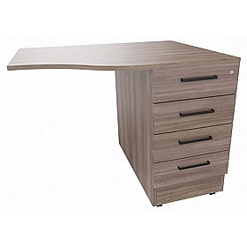 Elite Wave Desk High Extension Pedestal - Office Furniture
