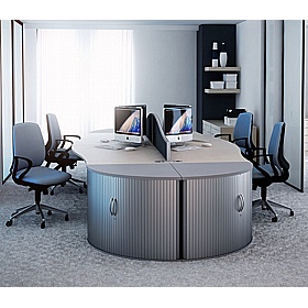 Elite Desk High Radial Tambour Cupboard - Office Furniture