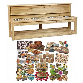 Adventure Tots Nursery Outdoor 7 Station Sensory Work Bench - Education