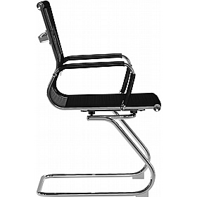 Aura Contemporary Medium Back Mesh Visitor Chairs - Office Furniture