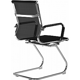 Aura Contemporary Medium Back Mesh Visitor Chairs - Office Furniture