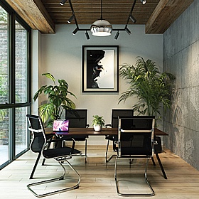 Aura Contemporary Medium Back Mesh Visitor Chairs - Office Furniture