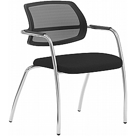 Moulton Low Back Mesh 4-Leg Meeting and Conference Chairs - Office Furniture