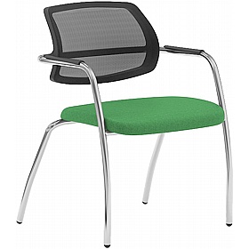 Moulton Low Back Mesh 4-Leg Meeting and Conference Chairs - Office Furniture