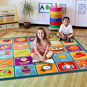 Square Alphabet Carpet