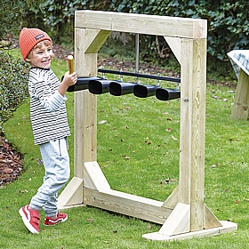 Adventure Tots Nursery Outdoor Sensory Chime Cowbell Frame