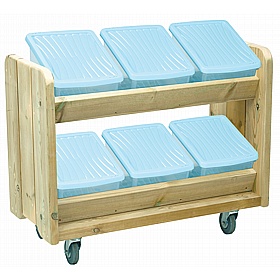 Adventure Tots Nursery Outdoor Mobile Tilt Tote Storage Unit - Education