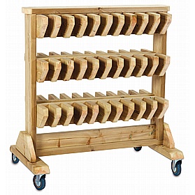 Adventure Tots Nursery Outdoor Mobile Double Sided Welly Storage - Education