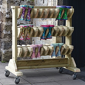 Adventure Tots Nursery Outdoor Mobile Double Sided Welly Storage