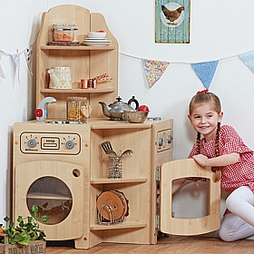 Stamford Wooden Corner Kitchen