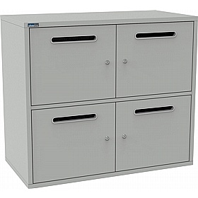 Silverline M:Line 4 Person Metal Postal Lockers - Lockers & Cloakroom