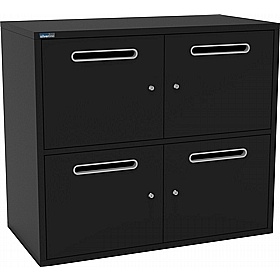 Silverline M:Line 4 Person Metal Postal Lockers - Lockers & Cloakroom