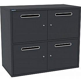 Silverline M:Line 4 Person Metal Postal Lockers - Lockers & Cloakroom