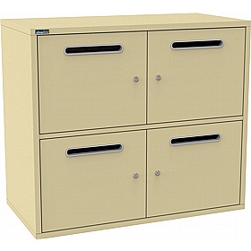Silverline M:Line 4 Person Metal Postal Lockers - Lockers & Cloakroom
