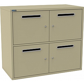 Silverline M:Line 4 Person Metal Postal Lockers - Lockers & Cloakroom