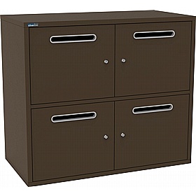 Silverline M:Line 4 Person Metal Postal Lockers - Lockers & Cloakroom