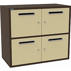 Silverline M:Line 4 Person Metal Postal Lockers - Lockers & Cloakroom