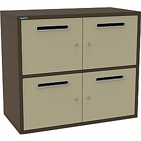 Silverline M:Line 4 Person Metal Postal Lockers - Lockers & Cloakroom